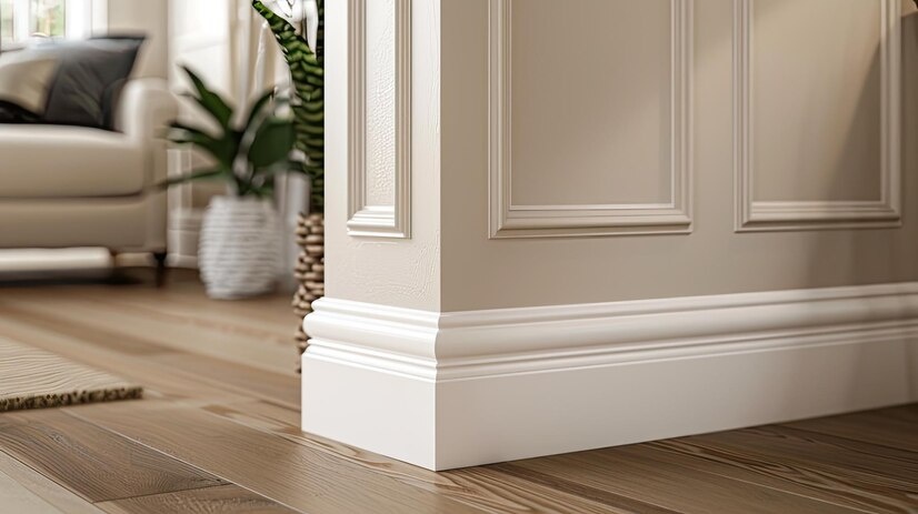 Как покрасить плинтус из дюрополимера или МДФ до или после монтажа - после